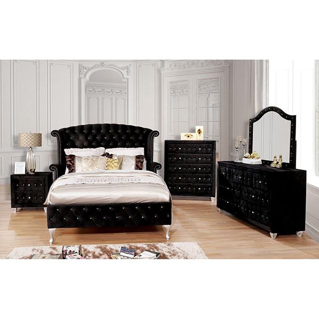 Alzire Black Queen Bed