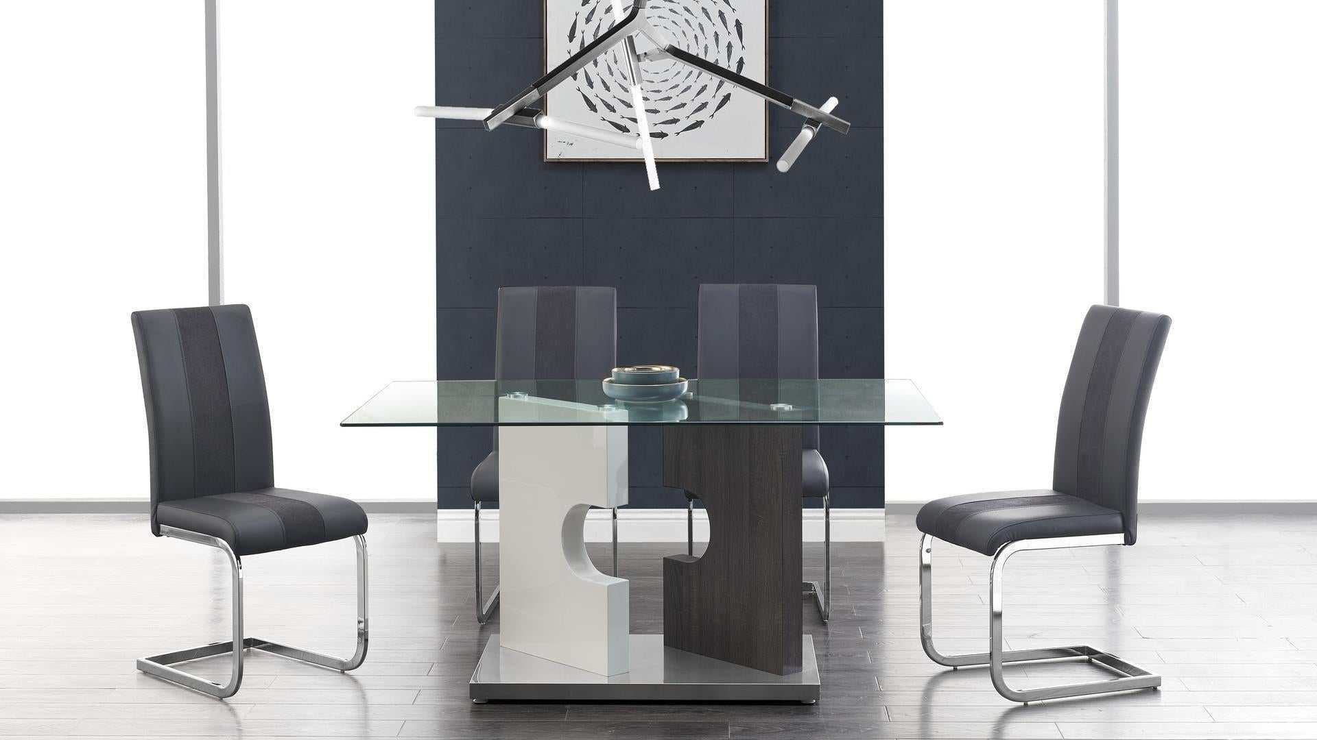 5 Piece Dining Room Set (D219DT+D915DC-GR)