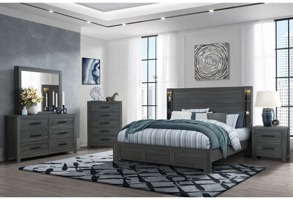 CYPRESS DARK GREY QUEEN BED GROUP