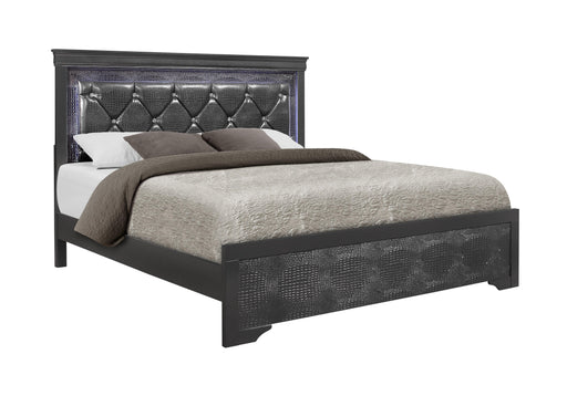 Pompei Metallic Grey King Bed image