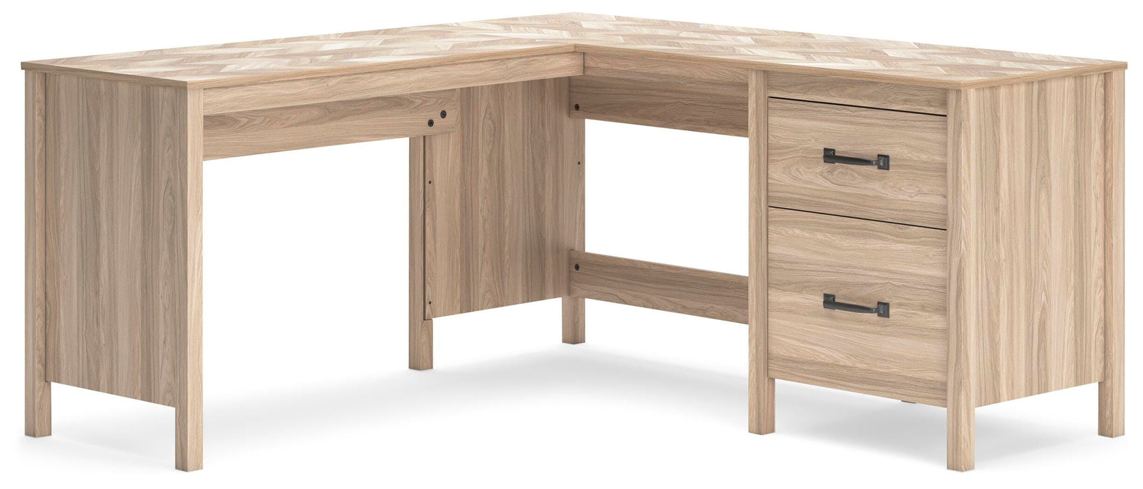 Battelle 60" Home Office Desk with Return - Dinettes Plus Furniture