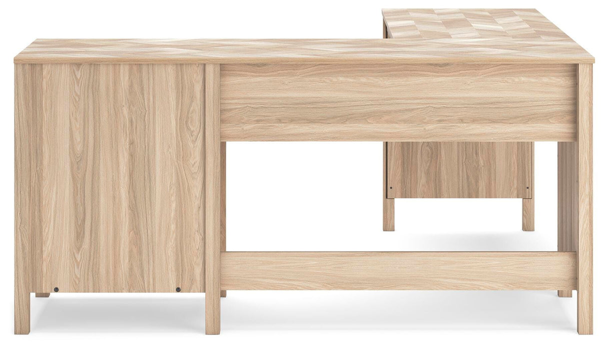 Battelle 60" Home Office Desk with Return - Dinettes Plus Furniture