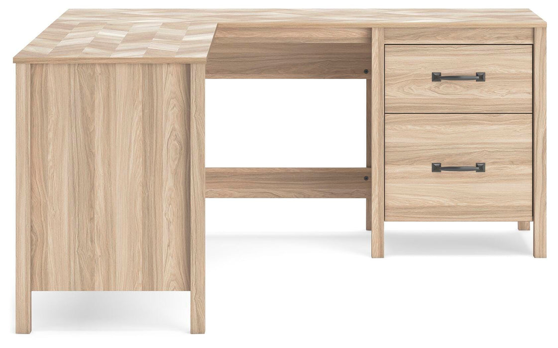 Battelle 60" Home Office Desk with Return - Dinettes Plus Furniture