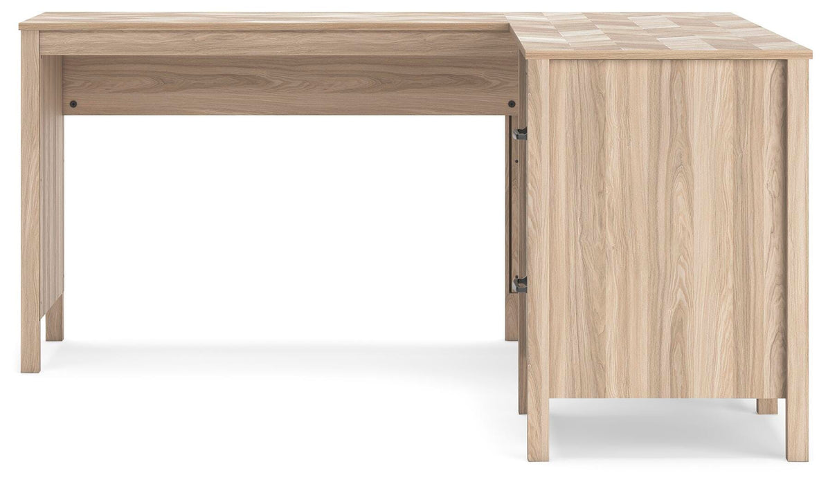 Battelle 60" Home Office Desk with Return - Dinettes Plus Furniture