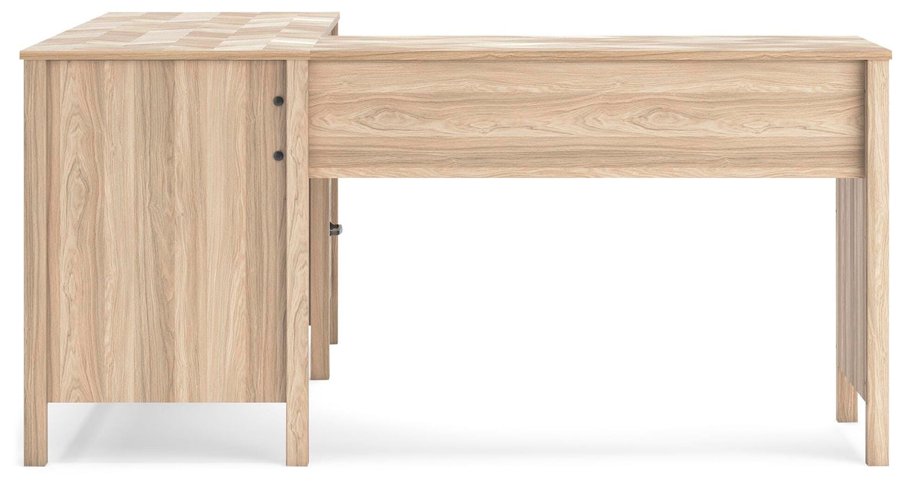 Battelle 60" Home Office Desk with Return - Dinettes Plus Furniture