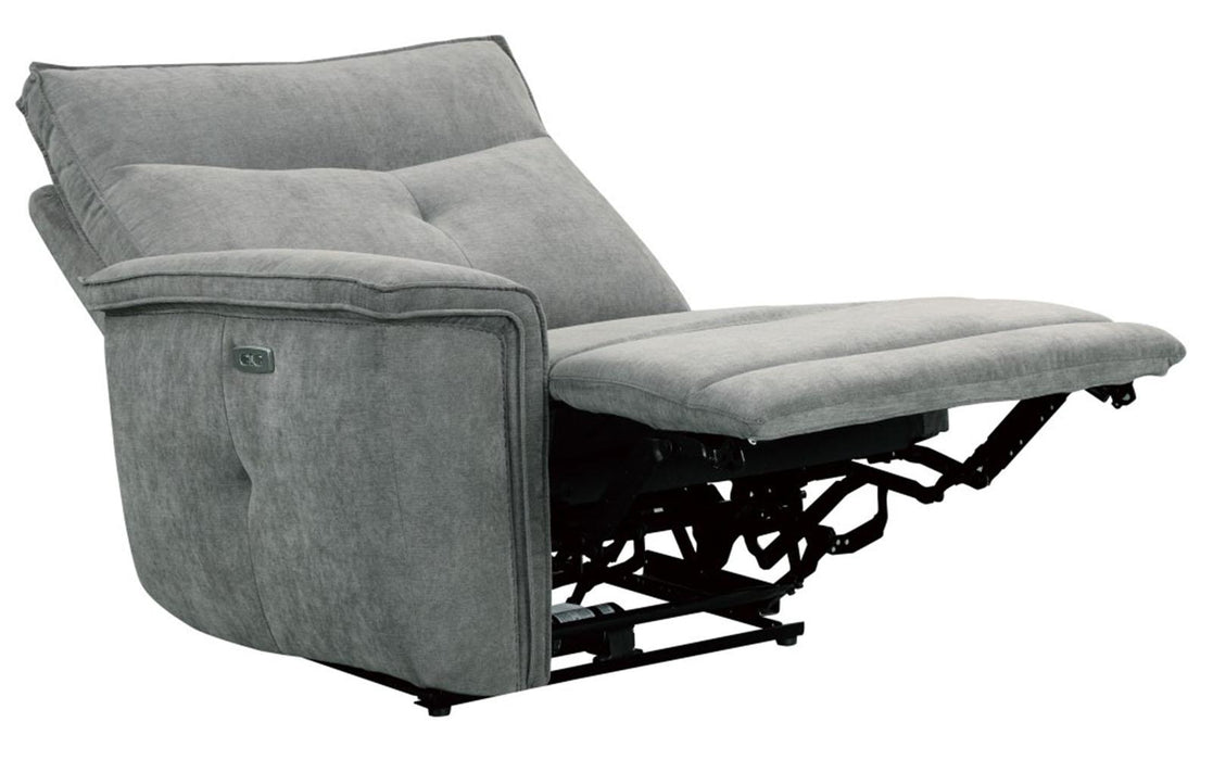 Homelegance Furniture Tesoro Power Left Side Reclining Chair in Dark Gray 9509DG-LRPWH