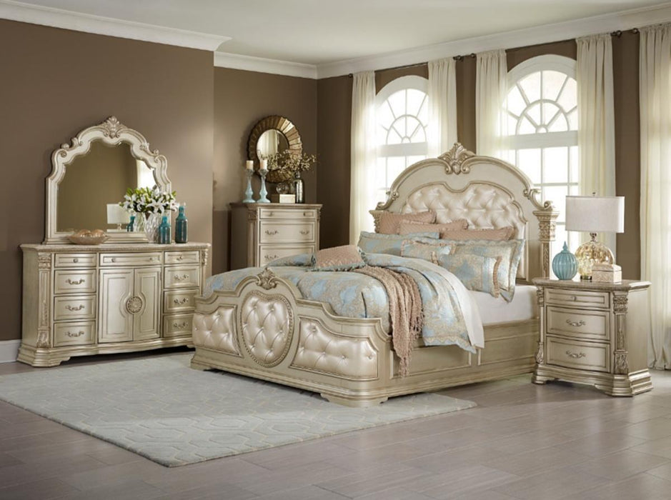 Homelegance Antoinetta King Panel Bed in Champagne Wood 1919K-1EK*