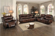 Mahala Double Reclining Sofa in Brown 8200BRW-3 - Dinettes Plus Furniture