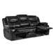 Bastrop Double Reclining Sofa in Black 8230BLK-3 - Dinettes Plus Furniture