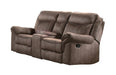 Aram Double Glider Reclining Loveseat in Dark Brown 8206NF-2 - Dinettes Plus Furniture