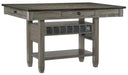Granby Counter Height Dining Table in Coffee and Antique Gray 5627GY-36* - Dinettes Plus Furniture