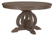 Toulon  Round Dining Table in Dark Pewter 5438-54* - Dinettes Plus Furniture