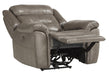 Danio Power Double Reclining Chair with Power Headrests in Brownish Gray 9528BRG-1PWH - Dinettes Plus Furniture