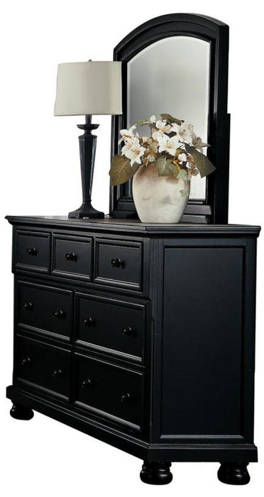 Laurelin Mirror in Black 1714BK-6