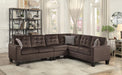 Lantana 2-Piece Reversible Sectional in Chocolate 9957CH*SC - Dinettes Plus Furniture