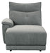 Tesoro Left Side Chaise in Dark Gray 9509DG-5L - Dinettes Plus Furniture