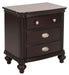 Marston 3 Drawer Nightstand in Dark Cherry 2615DC-4 - Dinettes Plus Furniture