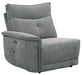 Tesoro Power Double Reclining Sofa w/ Power Headrests in Dark Gray 9509DG-3PWH* - Dinettes Plus Furniture