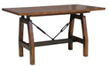 Holverson Counter Height Table in Rustic Brown 1715-36 - Dinettes Plus Furniture