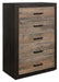 Miter Chest in Rustin Mahogany & Dark Ebony 1762-9 - Dinettes Plus Furniture