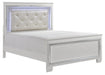 Allura King Panel Bed in White 1916KW-1EK* - Dinettes Plus Furniture
