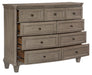 Vermillion Dresser in Gray 5442-5 - Dinettes Plus Furniture