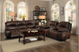 Mahala Double Reclining Sofa in Brown 8200BRW-3 - Dinettes Plus Furniture
