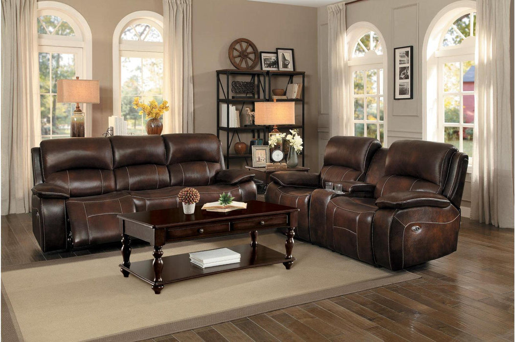 Mahala Power Double Reclining Loveseat in Brown 8200BRW-2PW - Dinettes Plus Furniture