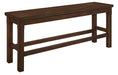 Schleiger Counter Height Bench in Dark Brown 5400-24BH - Dinettes Plus Furniture