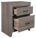 Waldorf 2 Drawer Nightstand in Dark Gray 1902-4 - Dinettes Plus Furniture