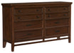 Frazier Dresser in Dark Cherry 1649-5 - Dinettes Plus Furniture