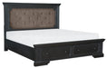 Bolingbrook Queen Upholstered Storage Platform Bed in Coffee 1647-1* - Dinettes Plus Furniture