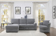 Morelia 2pc Sectional with Pull Out Bed and Left Chaise in Dark Gray 9468DG*2LC2R - Dinettes Plus Furniture
