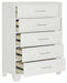 Kerren Chest in White 1678W-9 - Dinettes Plus Furniture
