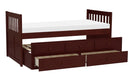 Rowe Twin/Twin Trundle Bed w/ Two Storage Drawers in Dark Cherry B2013PRDC-1* - Dinettes Plus Furniture