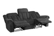 Nutmeg Double Reclining Sofa in Charcoal Gray 9901CC-3 - Dinettes Plus Furniture