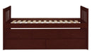 Rowe Twin/Twin Trundle Bed w/ Two Storage Drawers in Dark Cherry B2013PRDC-1* - Dinettes Plus Furniture