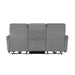 Edition Power Double Lay Flat Reclining Sofa in Dove Grey 9804DV-3PWH - Dinettes Plus Furniture