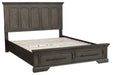 Taulon King Platform Bed with Footboard Storage in Dark Oak 5438K-1EK* - Dinettes Plus Furniture