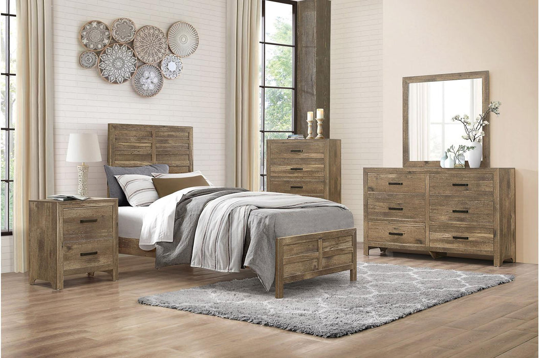 Mandan 6 Drawer Dresser in Weathered Pine 1910-5 - Dinettes Plus Furniture