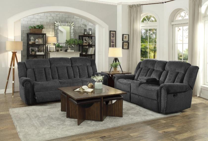 Nutmeg Glider Reclining Chair in Charcoal Gray 9901CC-1 - Dinettes Plus Furniture