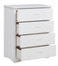 Galen 4 Drawer Chest in White B2053W-9 - Dinettes Plus Furniture