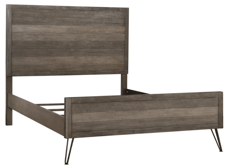 Urbanite King Panel Bed in Tri-tone Gray 1604K-1EK - Dinettes Plus Furniture