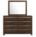 Erwan Mirror in Dark Walnut 1961-6 - Dinettes Plus Furniture