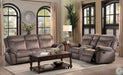 Aram Double Glider Reclining Loveseat in Dark Brown 8206NF-2 - Dinettes Plus Furniture