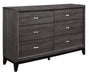 Davi Dresser in Gray 1645-5 - Dinettes Plus Furniture