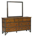 Holverson Dresser in Rustic Brown & Gunmetal 1715-5 - Dinettes Plus Furniture