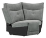 Tesoro Corner Seat in Dark Gray 9509DG-CR - Dinettes Plus Furniture
