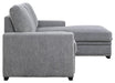 Morelia 2pc Sectional with Pull Out Bed and Right Chaise in Dark Gray 9468DG*2RC2L - Dinettes Plus Furniture