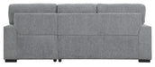 Morelia 2pc Sectional with Pull Out Bed and Right Chaise in Dark Gray 9468DG*2RC2L - Dinettes Plus Furniture